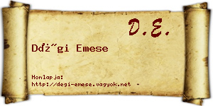 Dégi Emese névjegykártya