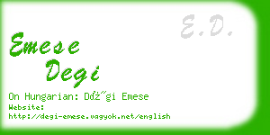 emese degi business card